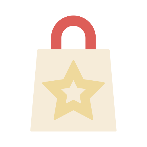 Christmas, christmas shopping, sales, shopping bag, star icon
